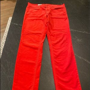 GAP 1969 JEGGING - RED CORDUROY - 30 REG